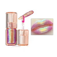 Vente en gros de brillant à lèvres professionnel duochrome 5ml Vegan Glitter maquillage métallique pour les lèvres holographique caméléon Lipgloss