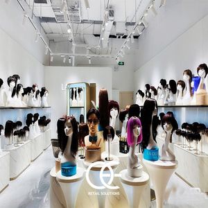 Vente flash : Design de magasin de coiffure, présentoir de salon de coiffure, design d'intérieur 3D, décoration de magasin de perruques, comptoir de présentation - Product Image 4