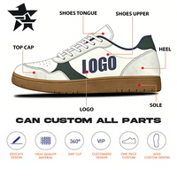 Chaussures de skate rétro personnalisées pour hommes, semelle en caoutchouc, design color block tendance, chaussures décontractées pour la rue, chaussures de marche pour hommes
