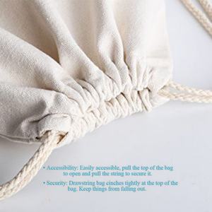 Bolsa de Tela con Cordón, Personalizada con Logotipo, Ecológica, para Cosméticos, Zapatos, Ropa, de Algodón, Lino, No Tejida, Venta al Por Mayor de Fábrica - Product Image 3