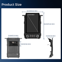 Hikity Layar Sentuh Incell 2K 12.95'' untuk Ford F150 2013-2014 Stereo Mobil Wireless CarPlay/Android Auto 4+64G 8-Core DSP 4G LTE