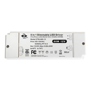 ETL DC12V Triac Dimmable LED Driver 0-10V 1-10V 5 en 1 Tension Constante 80W LED Driver pour Éclairage - Product Image 5