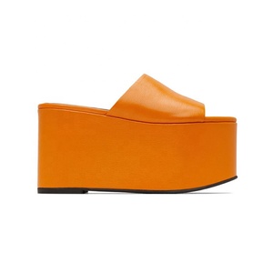 Sandalias de Plataforma Súper Gruesas con Estampado de Cebra para Mujer, Sandalias de Verano de Color Sólido con Tacón Alto y Diseño Moderno - Product Image 4