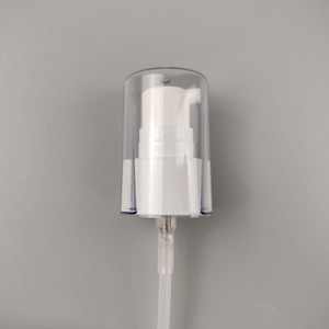 Bomba de crema de plástico de 24mm con tapa de cubierta grande Bomba de tratamiento de loción de plástico cosmético - Product Image 1