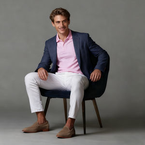 Camiseta Polo para Hombre, Transpirable, Ligera, Informal, Talla Grande, con Estampado por Sublimación, a Rayas, Cuadros, Color Marrón y Rosa - Product Image 4