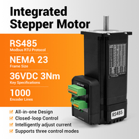 Motor paso a paso de bucle cerrado Nema 23 integrado de 36 VCC y 3 Nm con controlador Modbus-RS485 para transportadores de clasificación, enrutadores CNC, AGV, AMR
