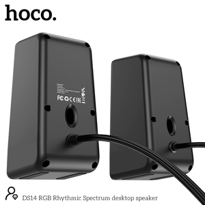Hoco OEM özel DS14 kablolu Stereo USB Powered RGB ritmik spektrum masaüstü bilgisayar hoparlör - Product Image 5