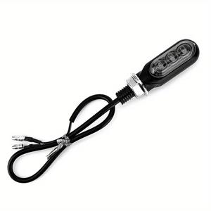 Cadeau pour hommes/femmes : Mini clignotant directionnel LED ambre fluide pour moto, café racer, voiture, SUV, UTV, ATV - Product Image 1