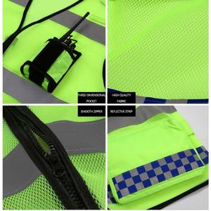 Hi Vis <b>Black</b> Fluorescent Reflective Construction Engineer Safety <b>Vest</b> for <b>Men</b> Customizable Logo Multi-Pocket Workwear Coverall - Product Image 5