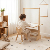 Tableau de dessin éducatif transformable 3-en-1 en bois magnétique ANNA BECK pour enfants, sans BPA, jouet de peinture et tableau noir