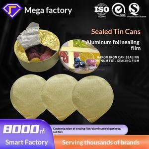 Film d'étanchéité en aluminium personnalisé pour boîte de thé en fer blanc - Or, composite PP, thermoscellable - Product Image 3
