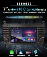 Erisin ES9069C Android 16.0 Autoradio Stéréo GPS DSP Aide au recul Lecteur CD 8 Go pour Mercedes Benz Classe CLC W203 Classe G