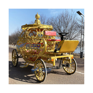 Carruaje de Lujo Dorado de Cenicienta con Forma de Calabaza para Bodas, Parques de Atracciones, Transporte Especial para Ceremonias y Parques - Product Image 5