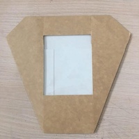 Boîte à sandwich jetable en papier kraft alimentaire avec fenêtre transparente en PET, emballage à emporter pour boulangerie, personnalisation disponible
