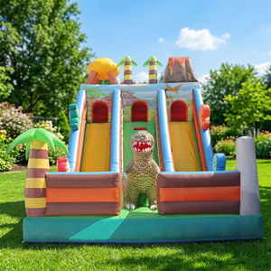 WINSUN Commercial Dinosaur Theme <b>Inflatable</b> Slide Bouncy Castle Slide for Amusement Parks CE Lead-Free Fireproof - Product Image 1