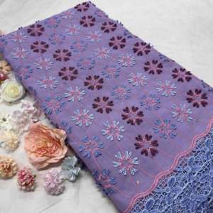 新作アフリカレース<span class=keywords><strong>2025</strong></span>コットンレース刺繍レース<span class=keywords><strong>Lace</strong></span> LaceLafayaコットンラインストーン付きセネガル女性ドレス素材 - Product Image 4