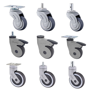 DLPO 3 Zoll 4 Zoll 5 Zoll Kunststoffabdeckung Universal-Wagenrollen Schwenkbare TPR-Gummi Gesundheitswesen Krankenhausbett Medizinische Laufrollen - Product Image 3