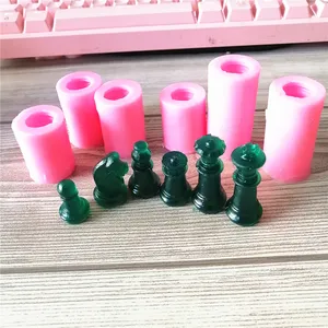 6011 DIY环氧树脂6PCS 3D硅胶象棋模具硅树脂模具