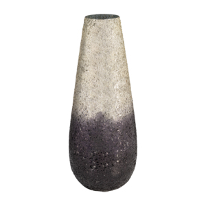 Vaso cilindrico effetto crackle con design sfumato in vetro per decorare soggiorno, camera da letto, ufficio. - Product Image 2