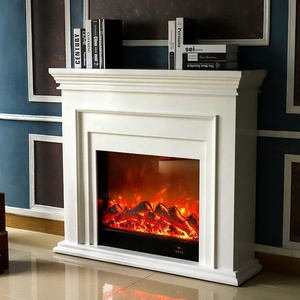 Conjunto de <span class=keywords><strong>Chimenea</strong></span> de Estilo Artístico con Llama Simulada Decorativa para Sala de Estar y Comedor - Product Image 1