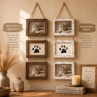 Cadre souvenir pour animaux de compagnie avec empreinte de patte et photo de chat