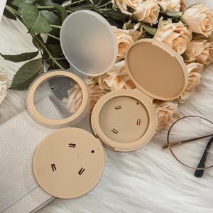 Récipient compact rond en poudre de maquillage étui d'emballage cosmétique en plastique Récipient rond en poudre - Product Image 4