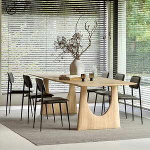 <span class=keywords><strong>Mesa</strong></span> de Comedor Nórdica de <span class=keywords><strong>Madera</strong></span> Maciza, Escritorio Rectangular de Roble Moderno y Minimalista, <span class=keywords><strong>Mesa</strong></span> de Conferencia Creativa para Oficina - Product Image 1