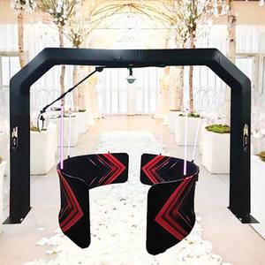 บูธถ่ายภาพ 360 องศาแบบแขวนเพดาน สำหรับขายส่ง ปรับแต่งได้ พร้อมรีโมทบลูทูธ ใช้พลังงานแบตเตอรี่ ไฟ LED สำหรับสมาร์ทโฟน กล้อง SLR iPad โครงสร้างโลหะ - Product Image 6