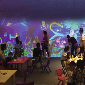 โปรเจ็คเตอร์ติดผนังในร่มความละเอียด HD 3D แบบอินเทอร์แอคทีฟเกมวาดภาพวาดมีชีวิตชีวามี<span class=keywords><strong>ป</strong></span>ฏิสัมพันธ์ - Product Image 2