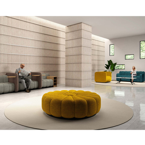 Canapé en cuir pour salle d'attente modulaire avec sièges pour hôtel Ensemble de canapés modernes pour la réception de bureaux Canapé de bureau combiné - Product Image 4