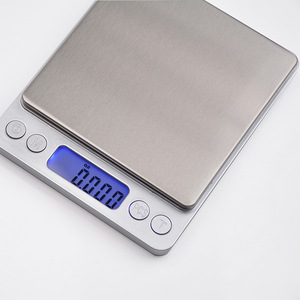 Báscula de cocina digital de 13x11 cm, báscula de metal con pantalla LCD retroiluminada para hornear, cocinar y medir alimentos - Product Image 2