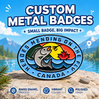 Groothandel Gepersonaliseerde Zachte Harde Emaille Ovale Reversspeld Vliegvisserij Canada Buiten Metalen Badge voor verzamelaars Rechtstreeks van de Fabriek