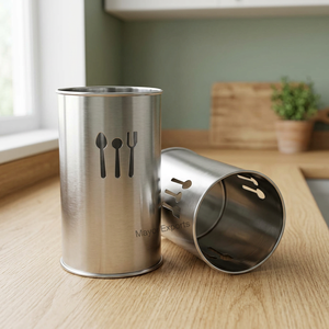 Support de rangement pour ustensiles de cuisine en acier inoxydable, écologique, 10x18cm, non pliable, à un seul niveau, pour usage domestique - Product Image 4