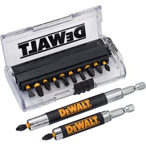 Juego de 12 Puntas de Impacto DeWalt con 2 Adaptadores Magnéticos, Acabado en Óxido Negro - Product Image 1