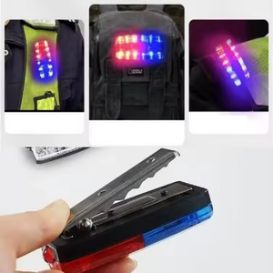 Luce di avvertimento portatile blu rosso impermeabile luce <span class=keywords><strong>Led</strong></span> spalliera del traffico con torcia elettrica - Product Image 6
