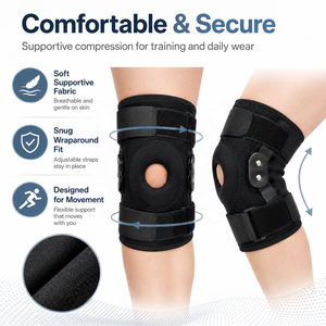 Attelle orthopédique articulée pour le genou, soulagement de la douleur, soutien des ligaments, récupération sportive, stabilisateur léger et respirant - Product Image 5