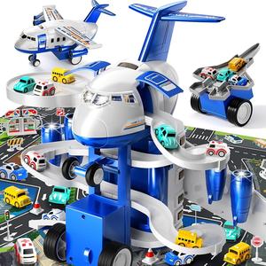 Enfants avion course pistes jouet pour enfants garçons-jouet avion <span class=keywords><strong>petit</strong></span> avec voiture jouet <span class=keywords><strong>Garage</strong></span> Parking voiture tapis pour enfants tapis de jeu - Product Image 2