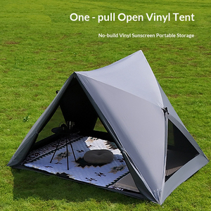 Tenda da Spiaggia Triangolare Automatica per 3-5 Persone, Monocamera, in Oxford, Portatile, Montaggio Rapido, Impermeabile, Protezione UV, Riparo per Esterni - Product Image 5