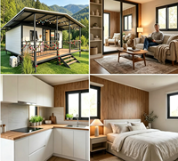Maison conteneur pliable et extensible de 20 pieds à 2 chambres pour adultes - Villa mobile/bureau avec espace de travail à domicile et atelier