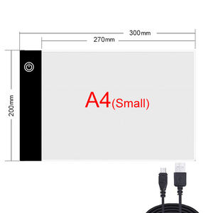 A4 LED วาดแท็บเล็ตกระดานวาดภาพ Copy Pad การเขียน Sketching LED แผ่นไฟ - Product Image 3