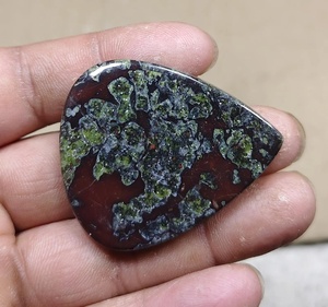 Piedra de Sangre de Dragón de Alta Calidad, Gema Suelta Tallada en Cabujón con Patrón Rojo y Verde para Decoración de Joyería - Product Image 4