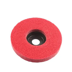 Meule de polissage abrasive en fibre de nylon 4 "Meule de polissage non tissée