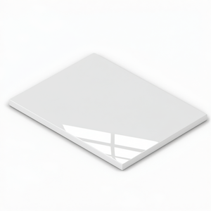 Estante Corto Moderno para Sala de Estar, 38x50 cm, Acabado Blanco Brillante - Product Image 1