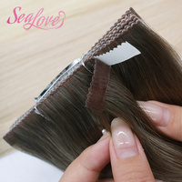 Extensions de cheveux blondes méchées à bandes adhésives, qualité supérieure, cheveux humains Remy, extensions à bandes adhésives InasHair