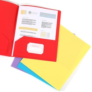 Porte-documents A4 en PP à deux poches, dossier en plastique robuste avec emplacement pour cartes de visite, pour organiser les papiers du bureau ou de l'école - Product Image 5