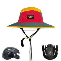 Chapeau Bob de Surf en Nylon à Séchage Rapide, Imperméable UPF 50, avec Sangle Mentonnière Réglable, Protection Extérieure, Compatible Casque, Style Européen et Américain