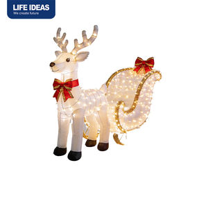 Playmax 2026 Nouveauté : Décoration Lumineuse Cerf Traînant Voiture – Magnifiques Articles de Fête de Noël pour Vitrines de Centres Commerciaux - Product Image 1