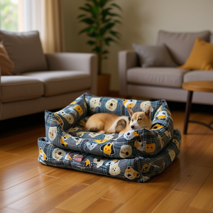 Set Letto per Animali Domestici in Tre Pezzi Imbottito in Cotone Modello YM1295 - Product Image 3