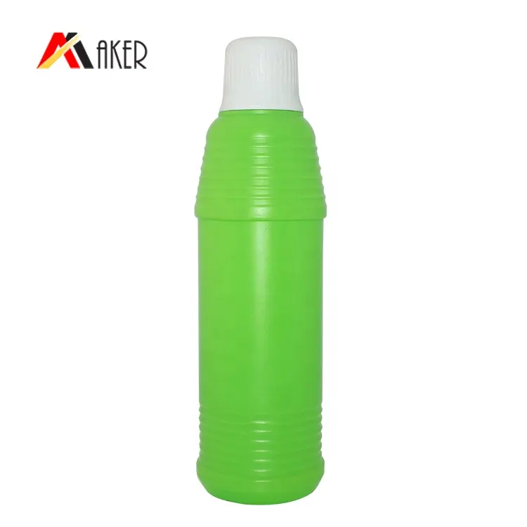 Bouteille de détergent liquide vide en plastique HDPE vert de 750ml en gros emballage avec bouchon à vis bouteille de soin de la peau
