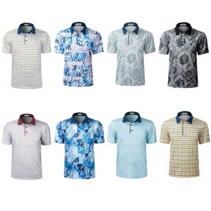 เสื้อกอล์ฟแขนสั้นผู้ชาย ระบายอากาศ แห้งเร็ว ผ้าถัก พิมพ์ลายดิจิตอลทั้งตัว แบบซับลิเมชั่น PDF 50+ - Product Image 2